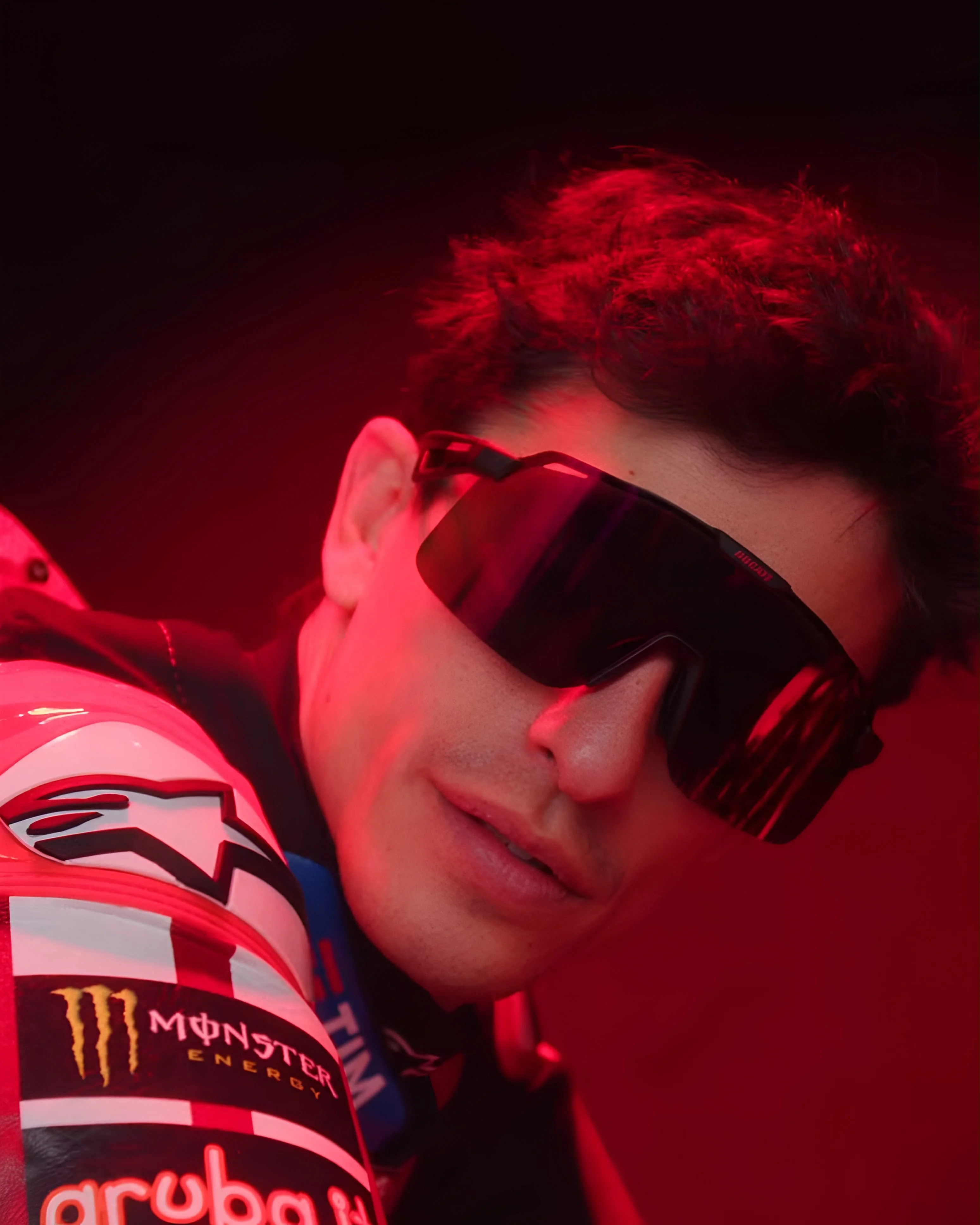 Model wearing Carrera sunglasses